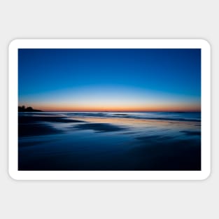 Just before sunrise at Plaice Cove, Hampton, New Hampshire, USA Sticker